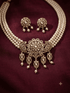 4 line swarovski pearl Choker set with earrings