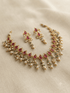 Premium Short Necklace Set with pearl drops