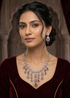Gold Plated premium CZ short Necklace Set