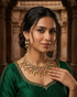 Gold Plated Heritage collection Necklace Set with real kundan and kempu stones