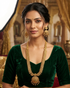 Gold Plated Long Temple Necklace Set