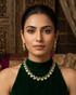 Gold Plated Heritage collection Necklace Set with pachi kundan and kempu stones