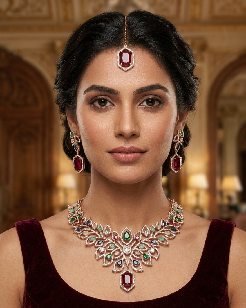 Gold Plated Premium Statement Necklace