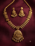 Gold Plated Short Temple Necklace Set