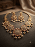 Premium Gold Plated Floral Temple Nekclace Set