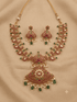 one gram gold plated antique jadau necklace set