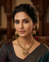 Premium Gold Plated Antique Short Necklace Set