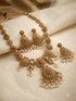 Premium Gold Plated Medium Length Temple necklace Set
