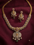 Gold Plated Premium CZ Long Haram Necklace Set