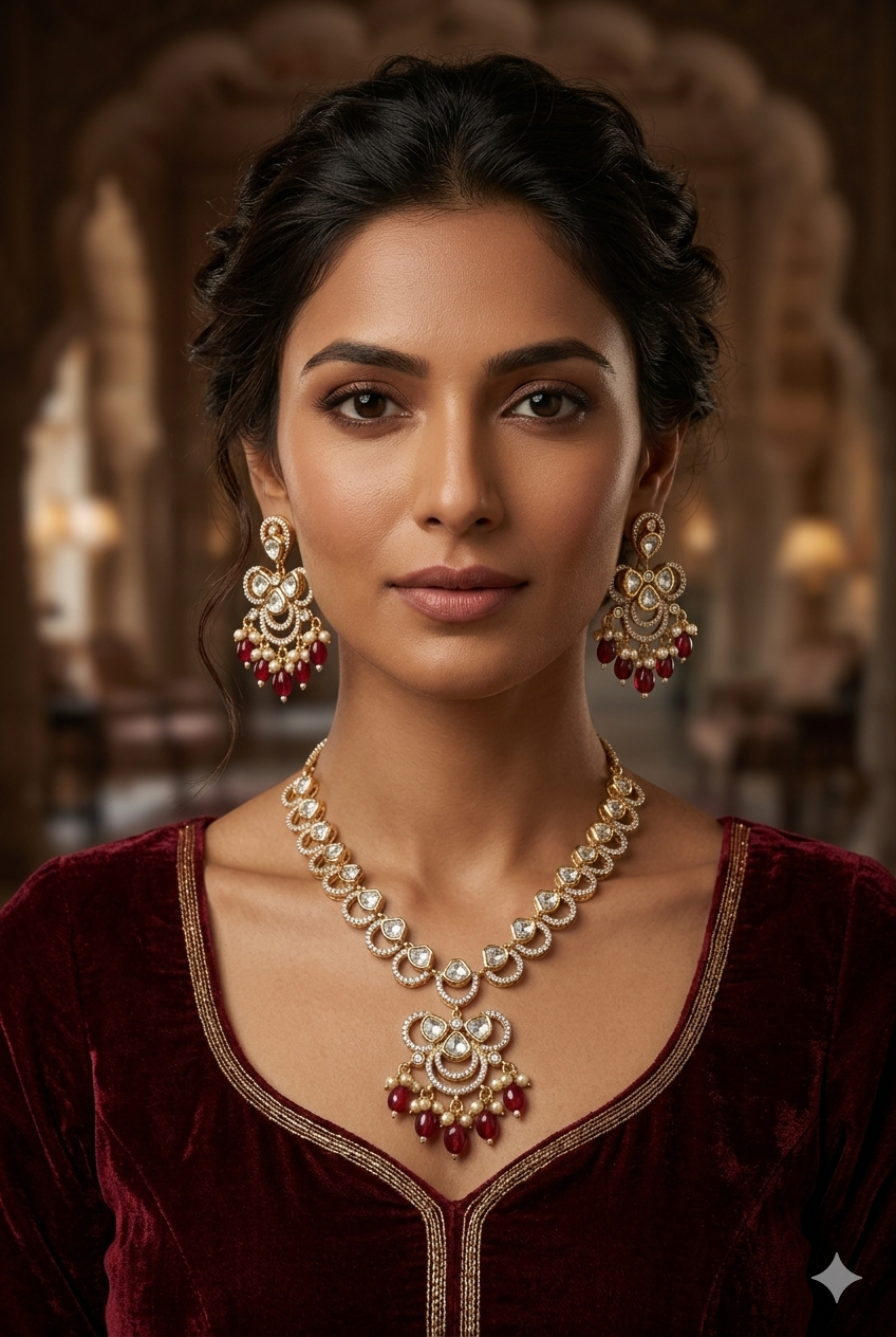 Premium Mozannite Necklace Set