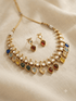 Premium Mossanite Short Multi Colour necklace Set
