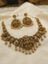 Premium Gold Plated Short Temple necklace Set