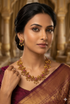 Premium Gold Plated Antique Short Necklace Set