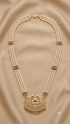 Premium Adige Pendant with Three line pearl maala