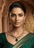 Premium Stone Studded CZ Medium Necklace Set