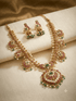 one gram gold plated antique jadau necklace set