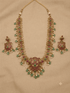 Gold Plated Premium Short Jadau Necklace Set