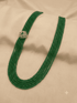 Maroon/ Green Batti stones semi precious stones 24 inches necklace set