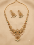 Premium Gold Plated CZ Temple Long Necklace Set