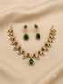 Premium Stone Studded CZ Medium Necklace Set