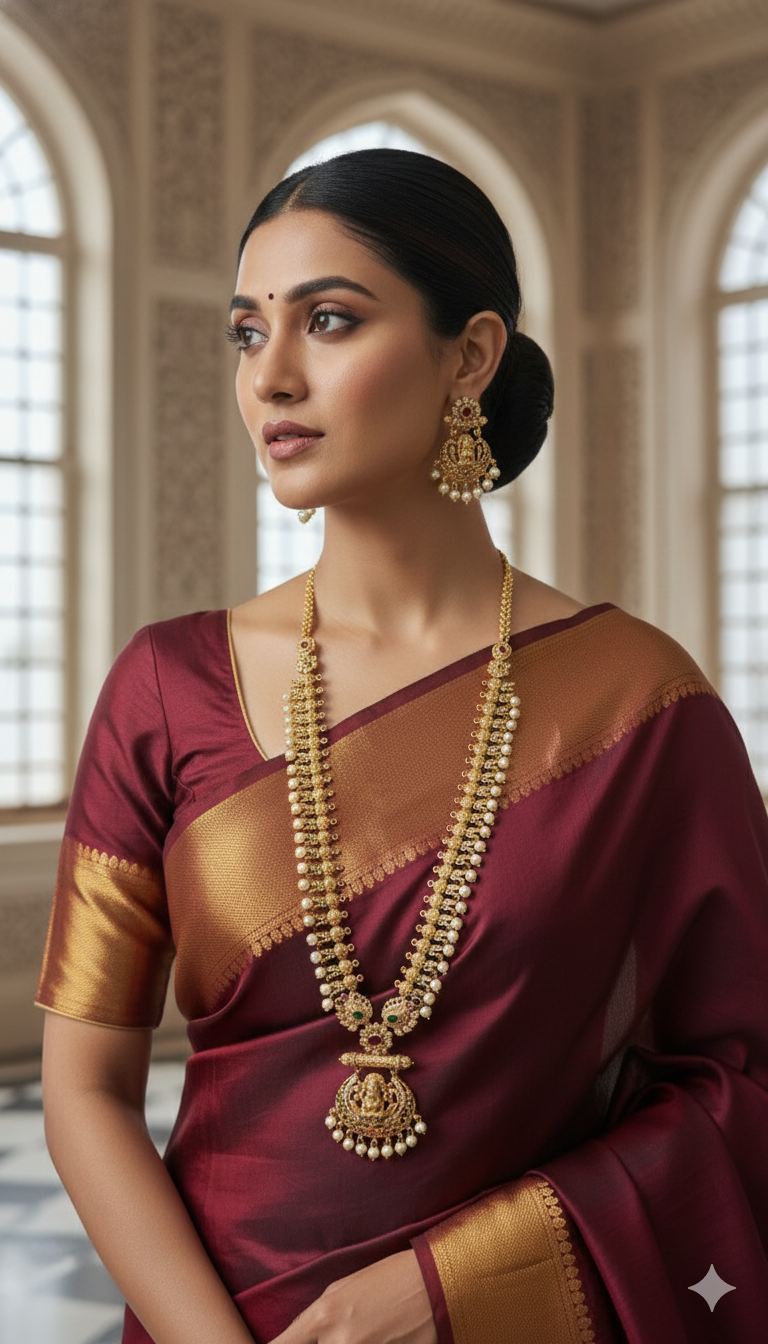 Mango malai Long necklace set
