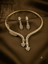 Premium Stone Studded CZ Hasli Necklace Set