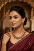 Premium Gold Plated Antique Short Necklace Set