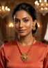 Original Natural Coral Necklace with Mango dollar/pendant