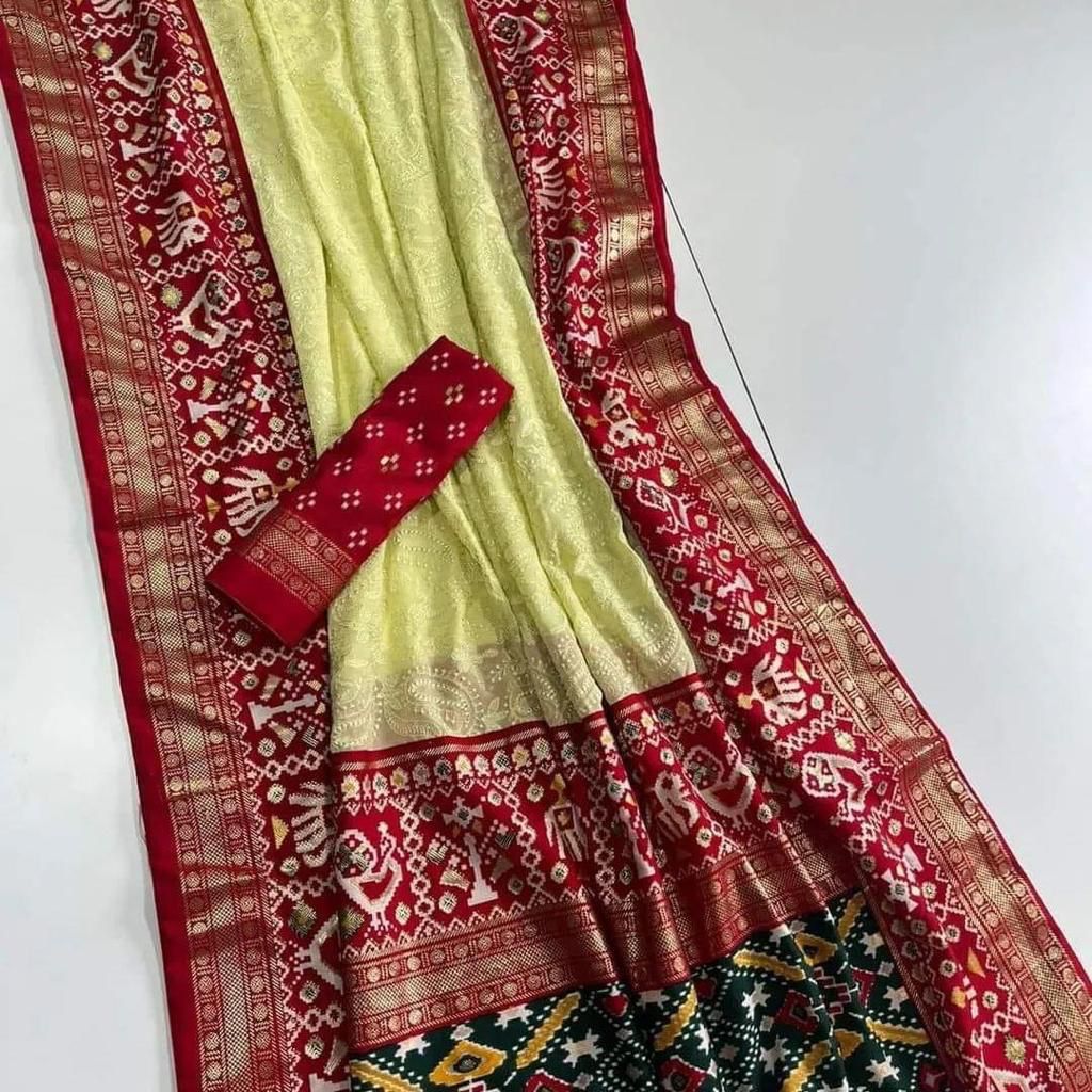 Georgette chikankari lucknow embroidered saree 21020N