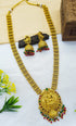 Gold Finish Designer Long Necklace Set 18254N