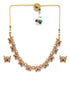 Gold Finish Designer Multicolor stones Butterfly theme Necklace Set  22112N