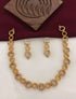 Gold Finish Designer Necklace Set 18264N