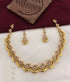 Gold Finish Designer Necklace Set 18265N
