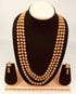 Gold Finish Green stone Necklace set 10791N