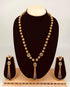 Gold Finish Green stone Necklace set 10792N