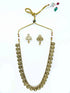 Gold Finish Kasu medium necklace set 11317N