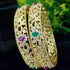 Gold Finish Multicolor Bangle Latest Design Collection Set of 2 10235D - Griiham