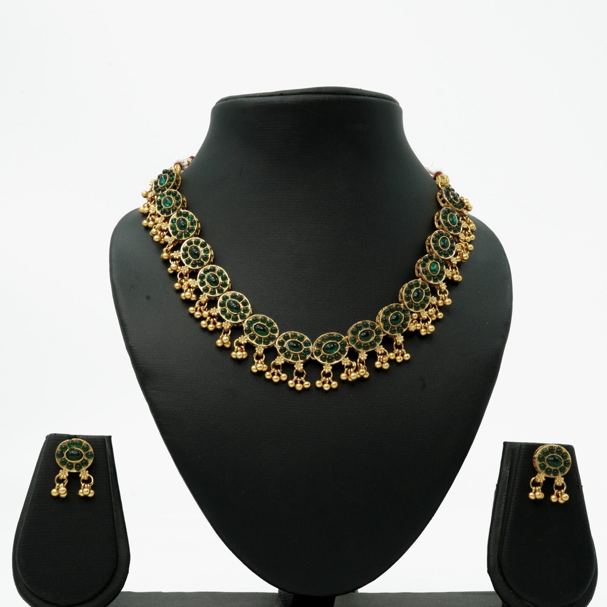Gold Finish Multicolor Elegant Necklace set 9835N
