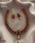 Gold Finish Multicolor simple Necklace set 9716N