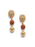 Gold Finish Premium Rudraksha Necklace Set - Griiham