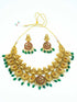 Gold Finish Ruby emerald Zercon Necklace Set NNJ05-525-7579N - Griiham