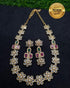 Gold Finish Ruby emerald original Zercon Necklace Set 7444N