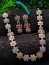 Gold Finish Ruby emerald original  Zercon Necklace set
