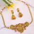 Gold Finish choker necklace set 11370N-1