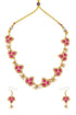 Gold Plated AD Necklace Set 17072N