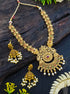 Gold Plated AD Necklace set 19104N