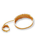 Gold Plated Adjustable Size Cocktail Finger ring with Bracelet free size Zercon ruby Stones 7449N - Griiham