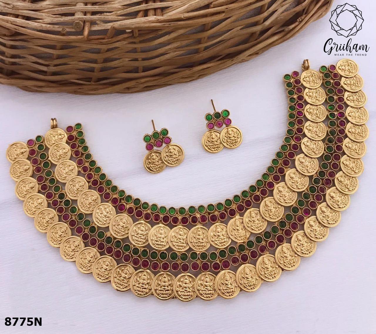 Coin necklace set sale