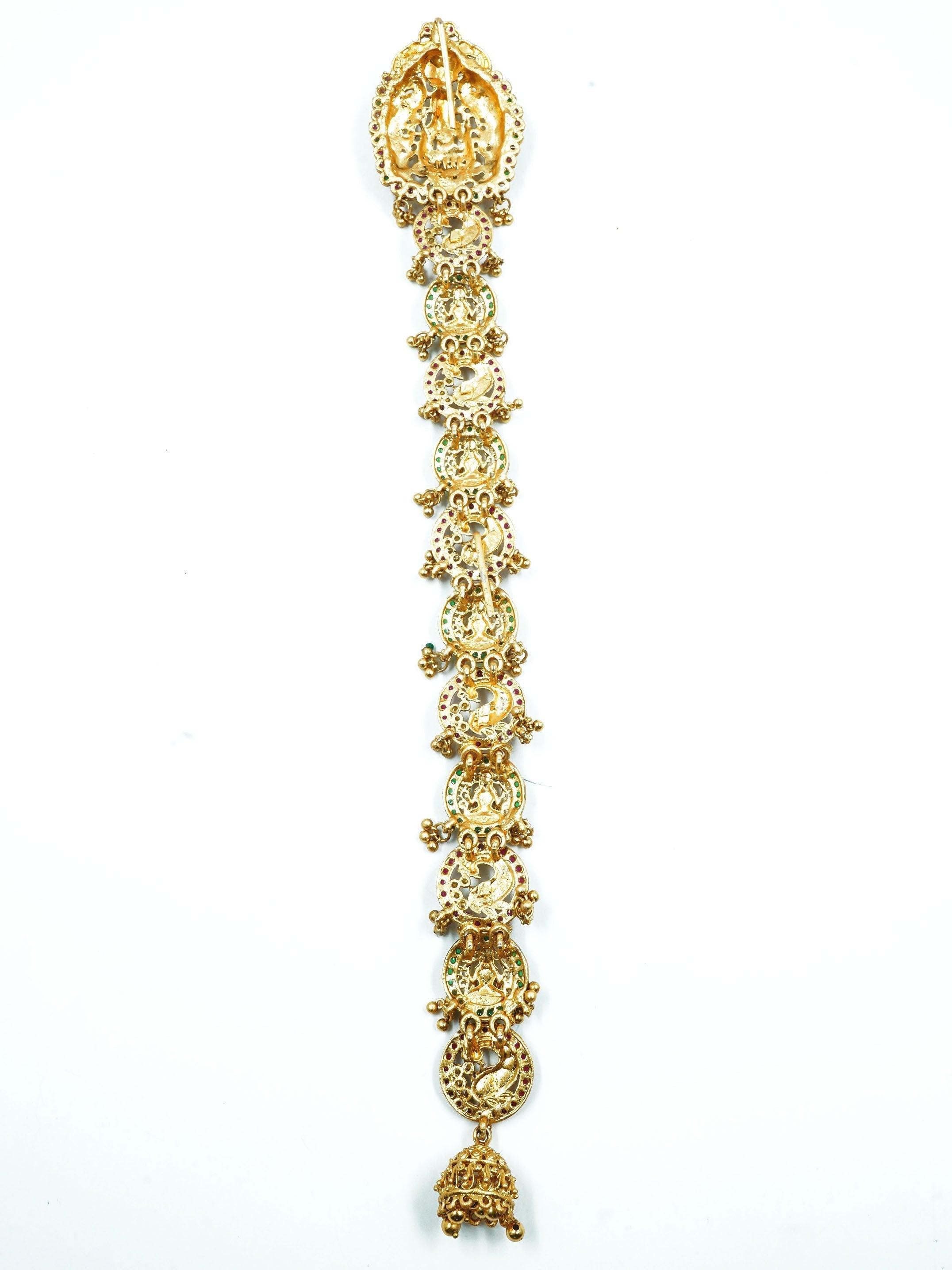 Gold Plated Bridal Hair Jada / Hair accessory / Choti 12915N - Griiham