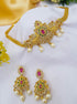 Gold Plated CZ Choker Necklace Set 12990N